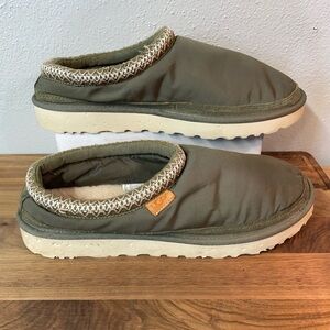 UGG Men Tasman MLT Green Puff Slip-On Slipper Sz 11 Minimalist Shearling Outdoor